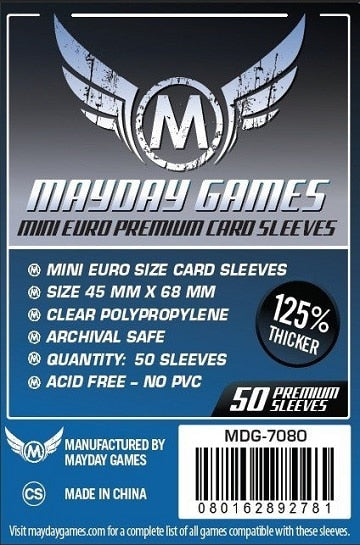 MDG7080 PREMIUM MINI EURO 45MM X 68MM 50 Sleeves image 0
